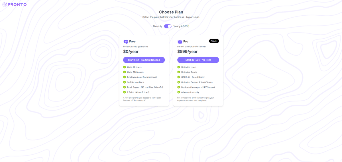 Asset Overview Page