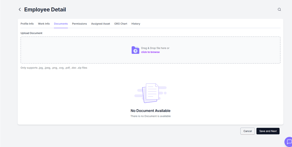 Documents Tab