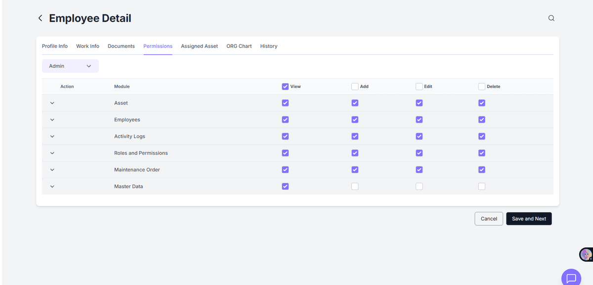 Permissions Tab